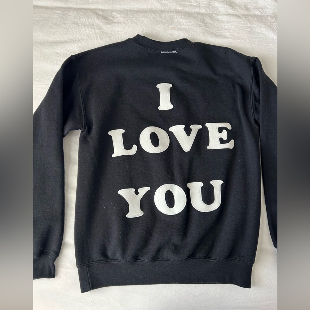 Black 'I Love You' Stickybaby NYC Crewneck